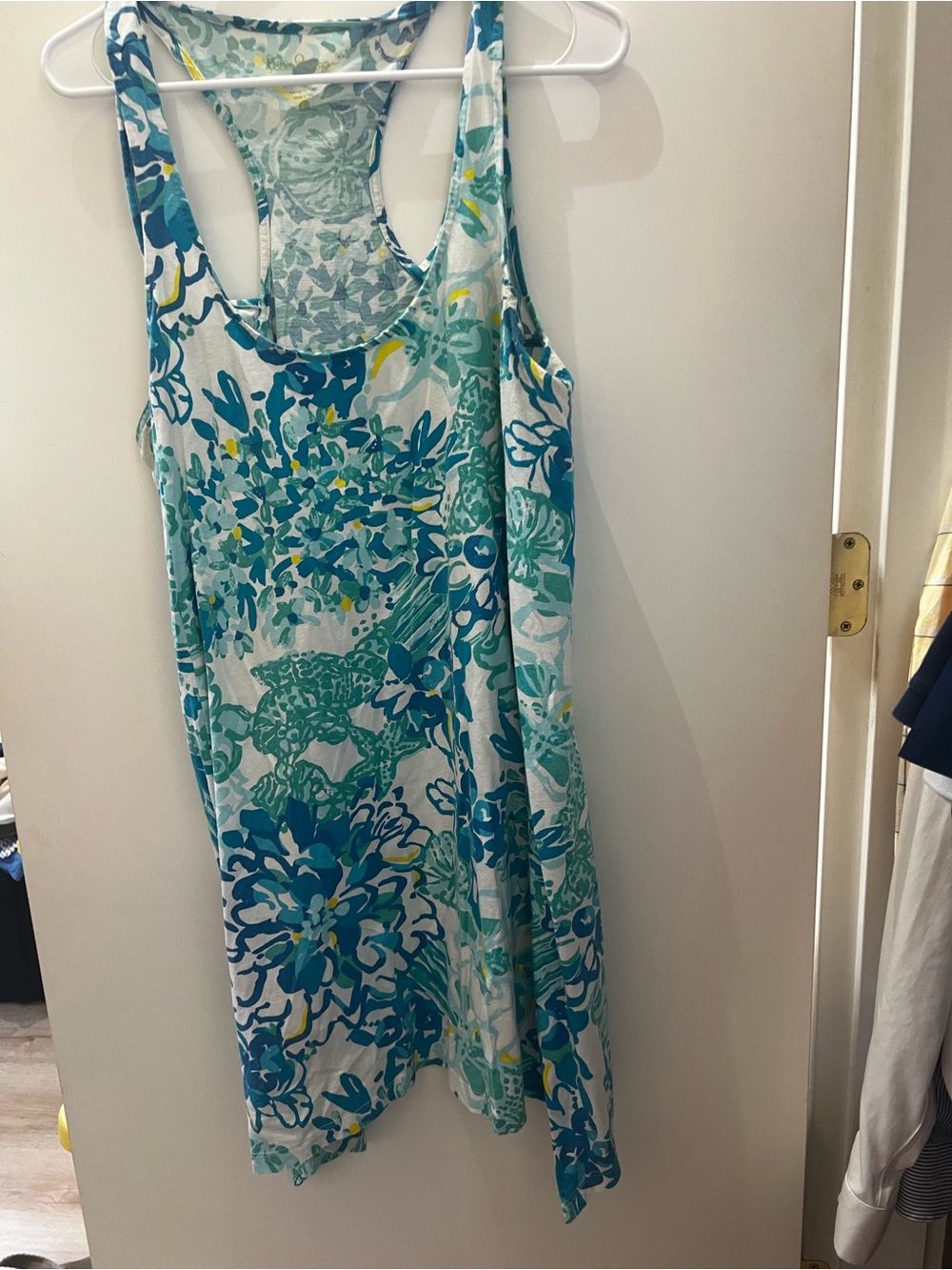 Lilly Pulitzer Teal & Aqua Floral Midi Dress